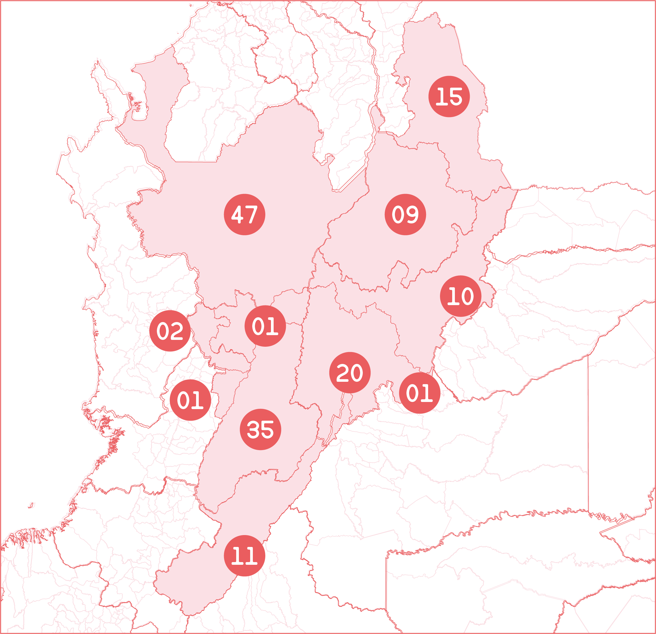 Mapa Región ANDINA