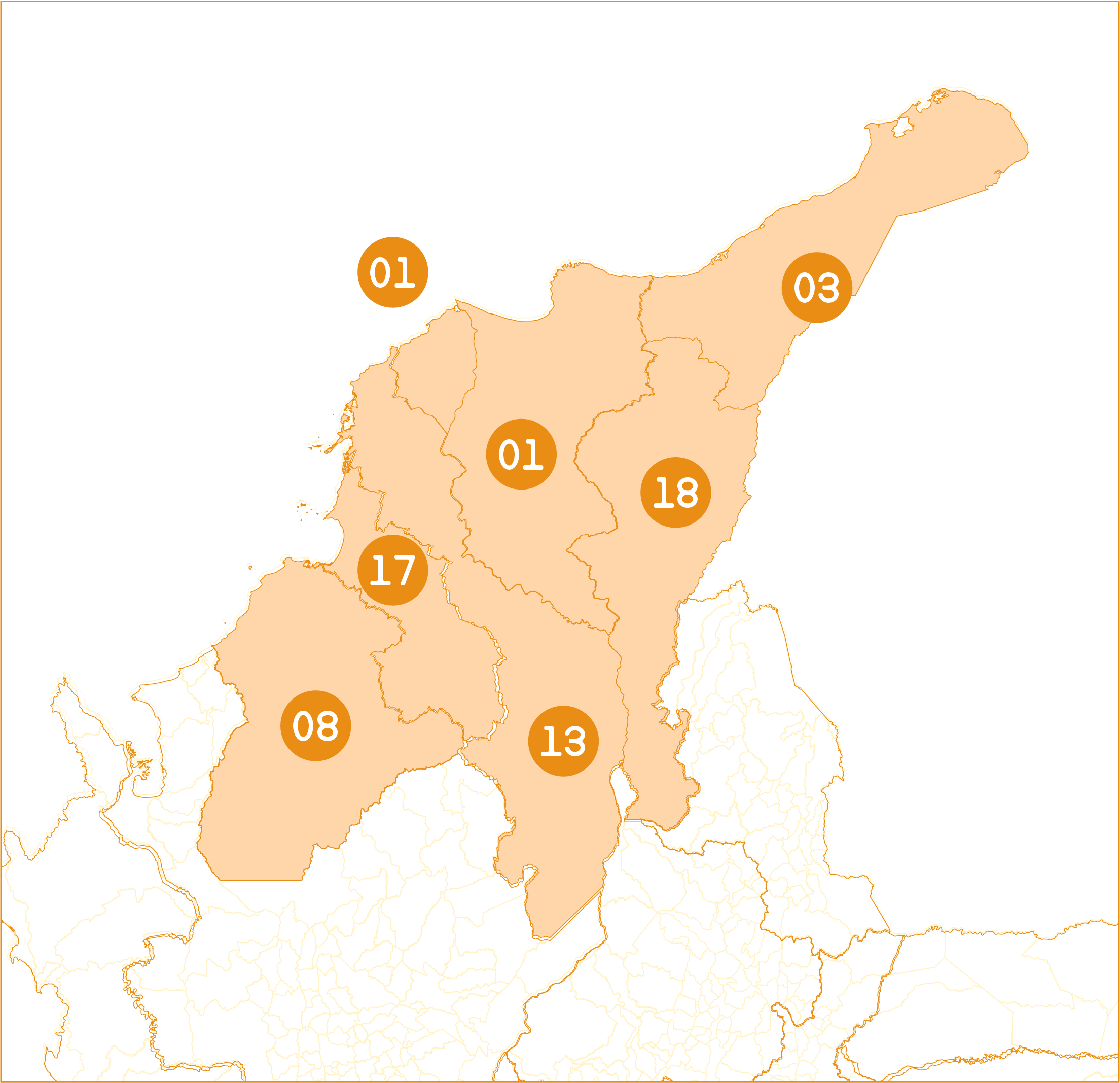 Mapa Región CARIBE
