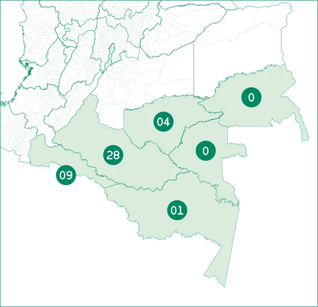 Mapa Región AMAZONÍA