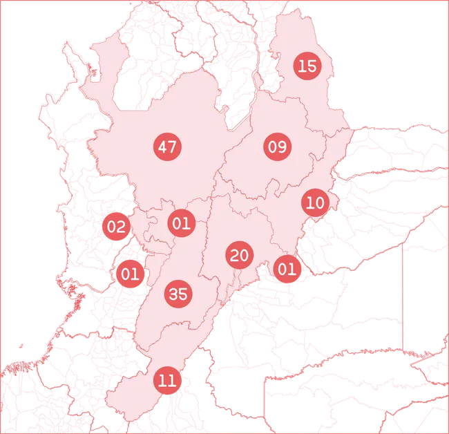 Mapa Región ANDINA